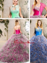 Unique  Sweetheart Quinceanera Dresses with Beading and Ruffles SJQDDT211002FOR