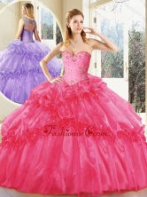 Vintage  Hot Pink Quinceanera Dresses with Beading  SJQDDT208002-2FOR