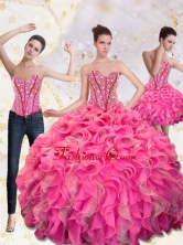2015 Lovely Sweetheart Quinceanera Gown with Beading and Ruffles QDDTA66001FOR