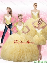 2015 Summer New Arrival Ball Gown Quinceanera Dresses with Beading and Ruffles SJQDDT82001FOR