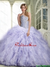 Beautiful 2015 Lavender Quinceanera Dresses with Ruffles and Beading SJQDDT63002-1FOR