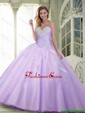 Luxurious 2015 Summer Beaded and Appliques Quinceanera Dresses in Lavender SJQDDT85002FOR