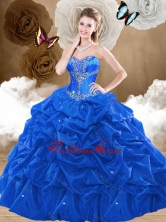 2016 Simple Brush Train Sweetheart Quinceanera Dresses with Pick Ups SJQDDT475002-2FOR
