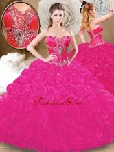 2016 Simple Sweetheart Fuchsia Sweet 16 Gowns with Pick Ups SJQDDT472002-2FOR 