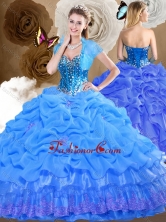 2016 Simple Sweetheart Quinceanera Dresses with Beading and Pick Ups SJQDDT481002FOR