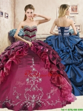 Classical Beaded and Embriodery Quinceanera Dress in Burgundy YYPJ039FOR
