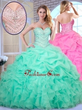 Simple Ball Gown Beading and Pick Ups Quinceanera Dresses SJQDDT374002-1FOR 