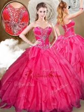 Simple Sweetheart Ball Gown Sweet 16 Dresses with Beading and Ruffles QDDTQ1002-1FOR