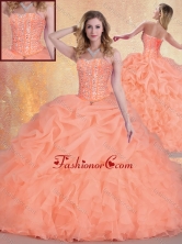 Simple Sweetheart Quinceanera Gowns with Ruffles and Pick Ups SJQDDT409002FOR