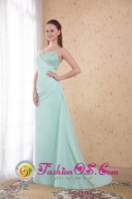 Apple Green  Chifffon Prom Dress with Sheath Sweetheart Brush Train Beading and Appliques  in Trinidad Bolivia Wholesale Style PDHXQ004FOR 