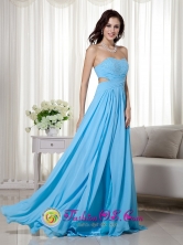 Aqua Blue Empire Sweetheart Brush Train Chiffon Beading Sexy Prom Dress Half-open back IN Potosi Bolivia Wholesale Style MLXNHY002FOR 