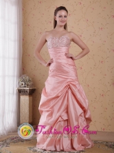 Bendigo VIC Wholesale Pink Taffeta Beading Column Sweetheart Floor-length and Ruch 2013 Dama Dresses Style PDHXQ038FOR 