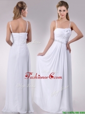 Latest Handcrafted Flower White Dama Dress with Spaghetti Straps THPD088FOR