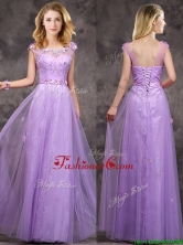 New Arrivals Beaded and Applique Long Dama Dress in Lavender BMT0165-2FOR