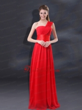 One Shoulder Ruching Empire Dama Dresses for 2015 BMT018CFOR