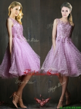 Popular See Through Beaded and Applique Dama Dress in Lavender BMT0190AFOR