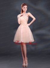 Sweet One Shoulder A Line Appliques 2015 Dama Dress BMT011BFOR 