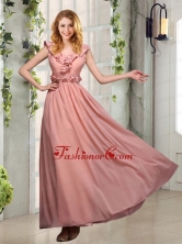V Neck Empire Appliques Dama Dresses with Floor Length BMT013AFOR
