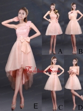2015 Lace Up Organza Dama Dress with A Line BMT011FOR