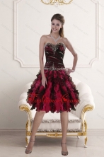 2015 Sweetheart Multi Color Dama dress with Ruffles and Beading XFNAO5800TZCFOR