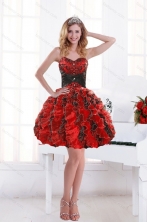 2015 Unique Sweetheart Beading and Ruffles Dama Dresses with Appliques XFNAOA32TZBFOR