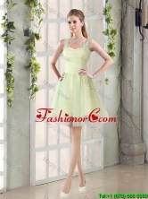 2016 Fall Lovely A Line Straps Ruching Dama Dresses with Bowknot BMT014D-1FOR
