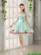 2016 Summer A Line Strapless Ruching Dama Dresses in Tulle BMT014B-5FOR