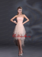 Appliques Strapless Ruffles Organza 2015 Sturning Dama Dresses BMT022DFOR