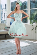 Beautiful Light Blue Sweetheart Short Dama Dresses with Beading XFNAOA02TZBFOR