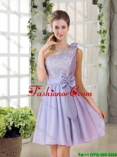Custom Made A Line One Shoulder Lace and Bowknot Dama Dresses BMT010C-1FOR