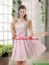 Custom Made A Line Straps Dama Dresses with Bowknot BMT010B-4FOR