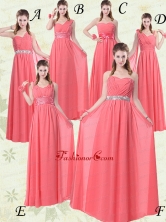 Exquisite Watermelon Dama Dresses with Ruch and Beading BMT008FOR