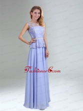 Lavender Belt and Lace Empire 2015 Dama Dress with Bateau BMT029CFOR