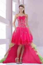New Custom Made Sweetheart High Low Dama Dress for 2015 XFNAO209TZBFOR