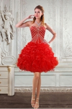 New Style Sweetheart Dama Dresses with Beading and Ruffles  XFNAO092TZBFOR