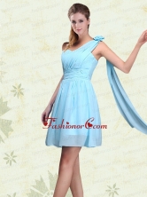 One Shoulder A Line Ruching Dama Dresses for 2015 BMT017BFOR 