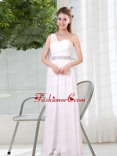 One Shoulder Empire Ruching Sequins White Dama Dresses BMT025DFOR 