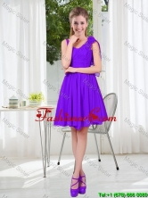 Perfect Straps Dama Dresses with Hand Made Flowers for 2015 BMT001C-4FOR