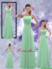 Perfect Zipper up Ruched Dama Dresses in Apple Green BMT047FOR