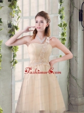 Popular A Line Appliques Dama Dress with One Shoulder BMT023EFOR
