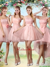 Popular A Line Pink Dama Dresses with Lace and Appliques BMT037FOR
