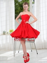 Pretty Ruching Strapless A Line Dama Dresses for 2015 BMT001BFOR
