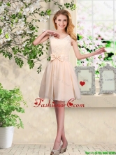 Pretty Scoop Dama Dresses with Bowknot and Appliques BMT044BFOR