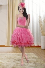 Pretty Sweetheart 2015 Dama Dresses with Ruffles and Beading XFNAO724TZCFOR