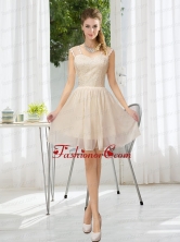 Straps Lace Sleeveless Dama Dress with Mini Length BMT021DFOR