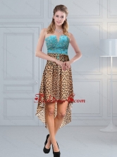 Unique Beaded Leopard Printed 2015 Dama Dresses in Aqua Blue ZYLJ91403TZBFOR