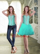 2015 Gorgeous Short Sweetheart Prom Dresses with Beading and Ruffles SJQDDT71004FOR