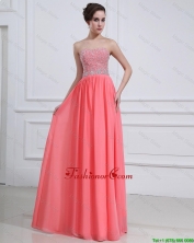 2016 Popular Watermelon Sweetheart Prom Dresses with Beading DBEE514FOR