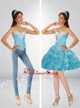 Classical Sweetheart Baby Blue Prom Dresses with Beading and Pick Ups SJQDDT81004FOR