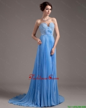 Discount Brush Train Sweetheart Prom Dresses in Baby Blue DBEE523FOR